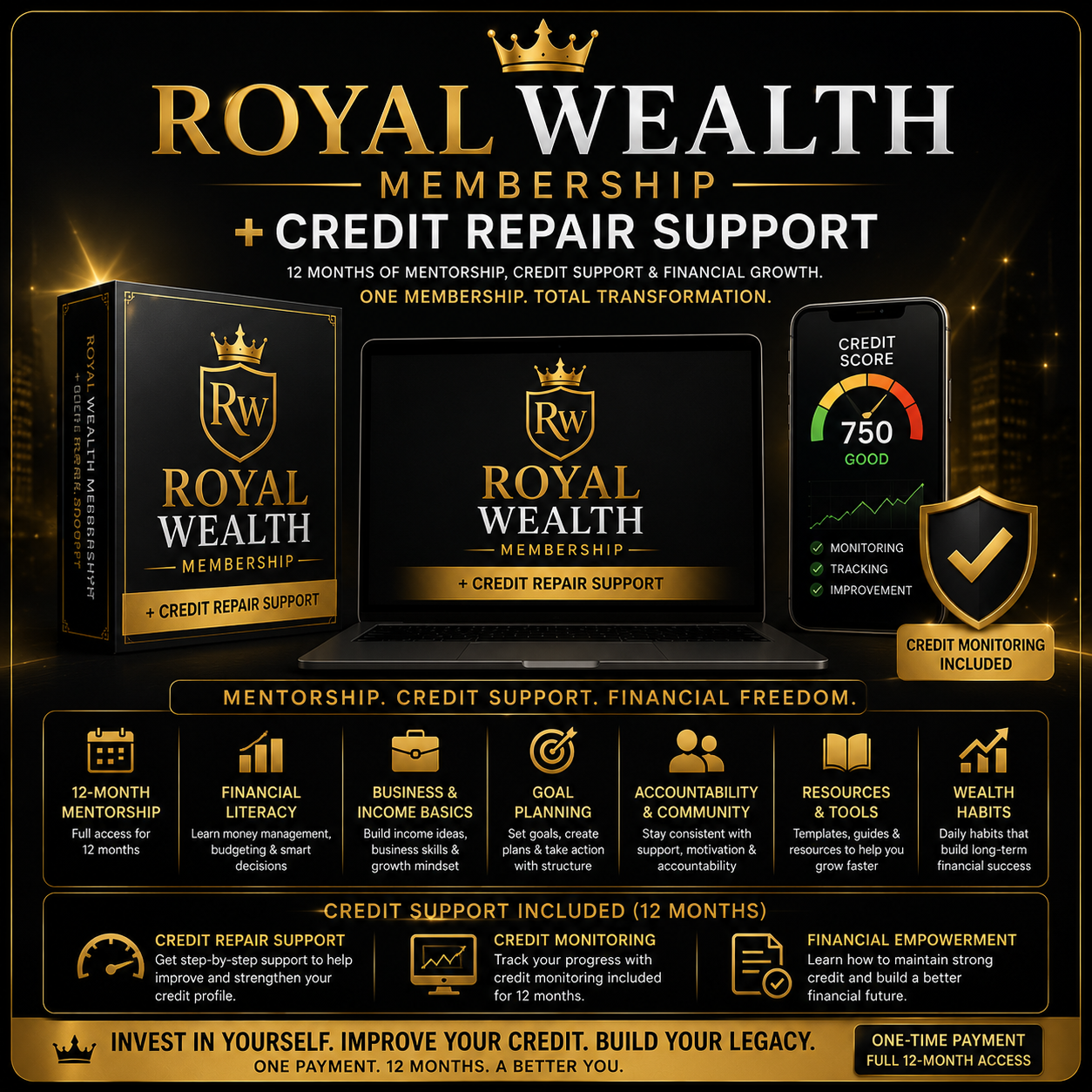 Royal Wealth Membership + Credit Support